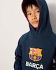 image 2 of Barcelona FC Cotton Rich Hoodie in Navy
