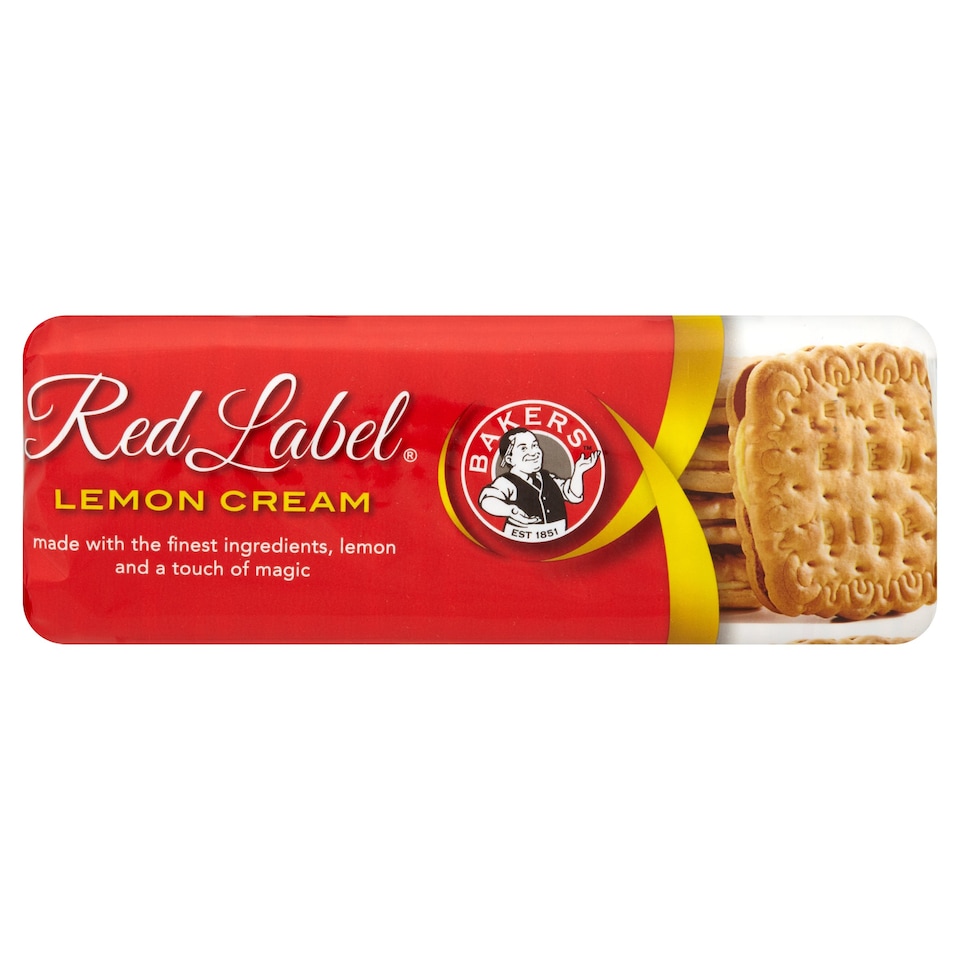 BAKERS LEMON CREAM BISCUITS 200G