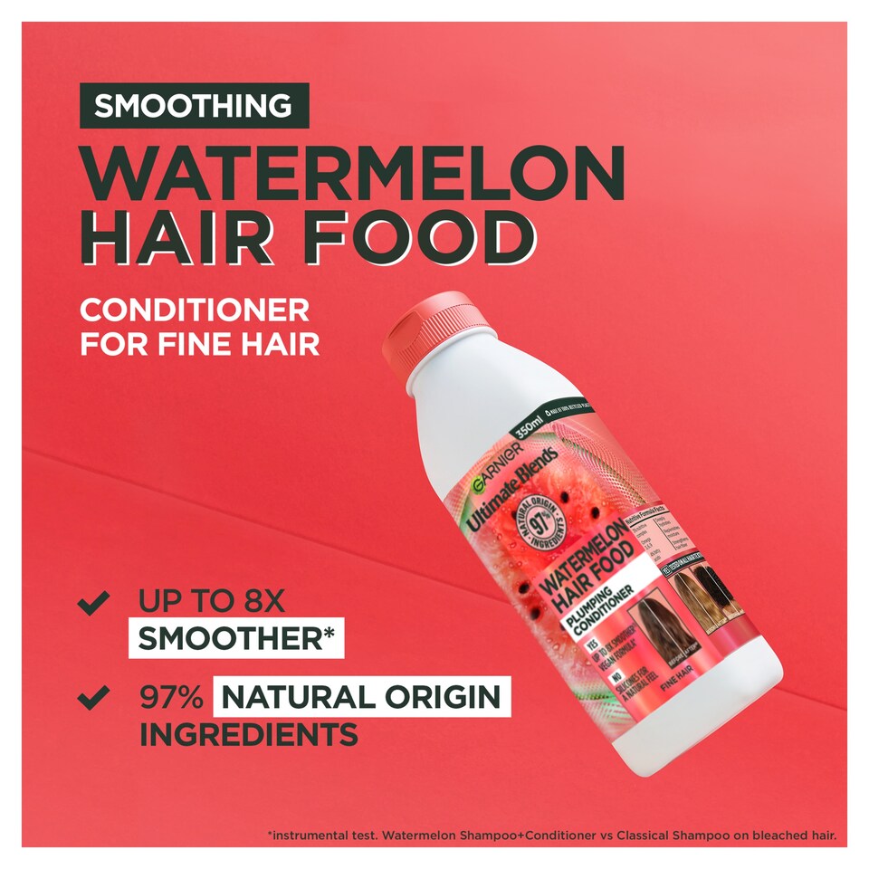 image 1 of Garnier Ultimate Blends Watermelon Conditioner 350Ml