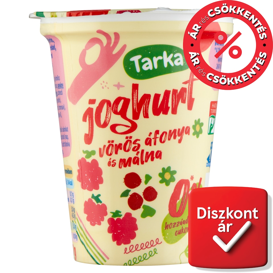 Tarka vörös áfonya és málna élőflórás sovány joghurt 150 g  1. kép