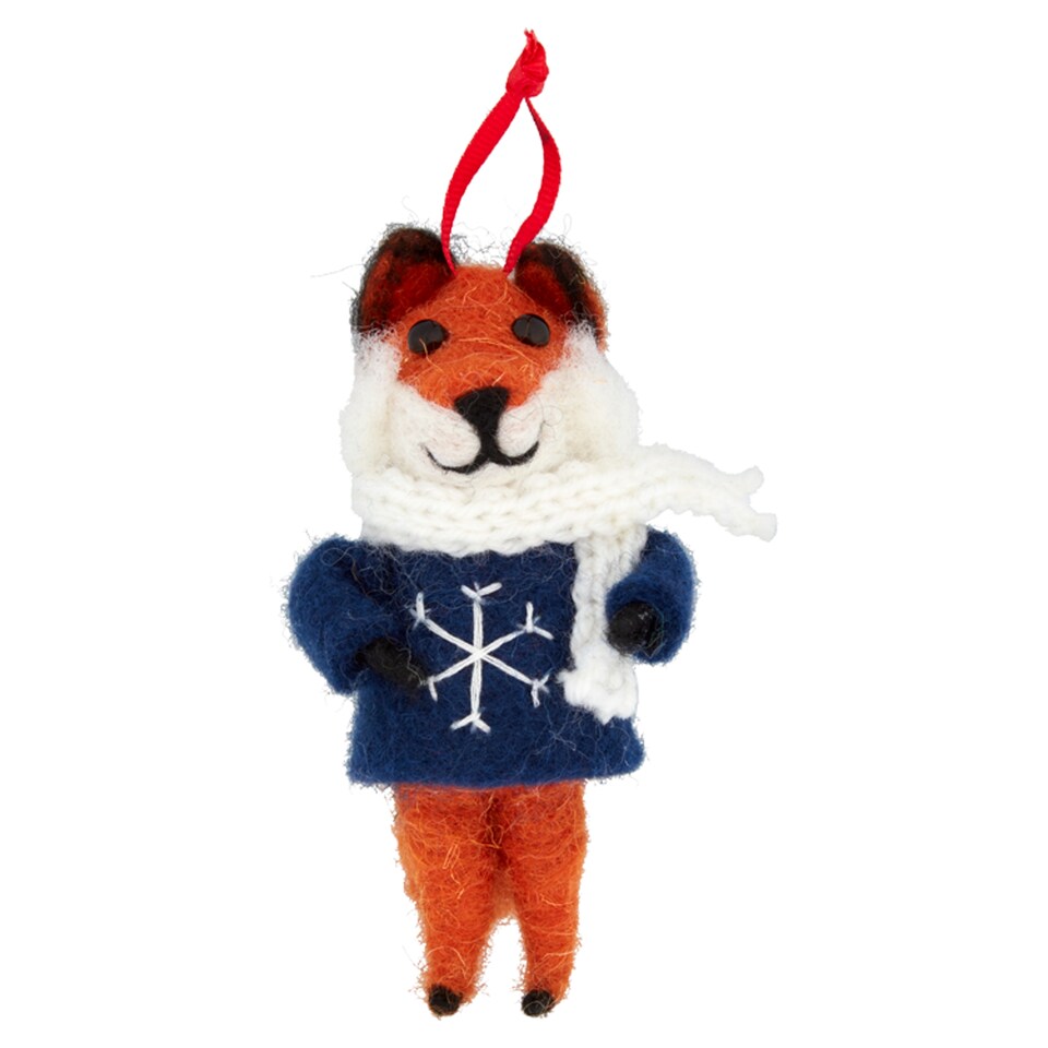Tesco Woollen Fox Hanging Decorative