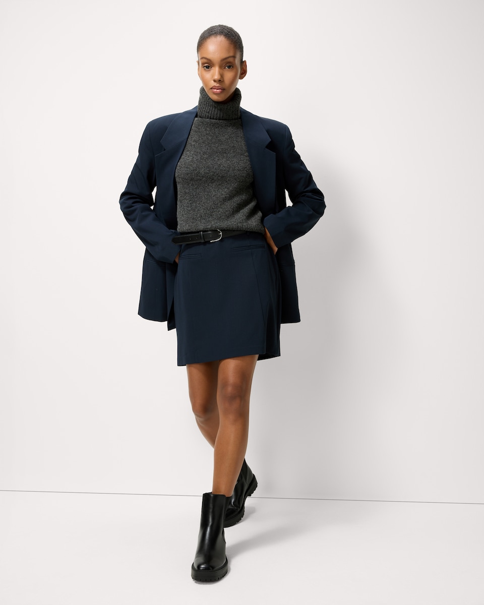 image 1 of F&F Tailored Mini Skirt in Navy