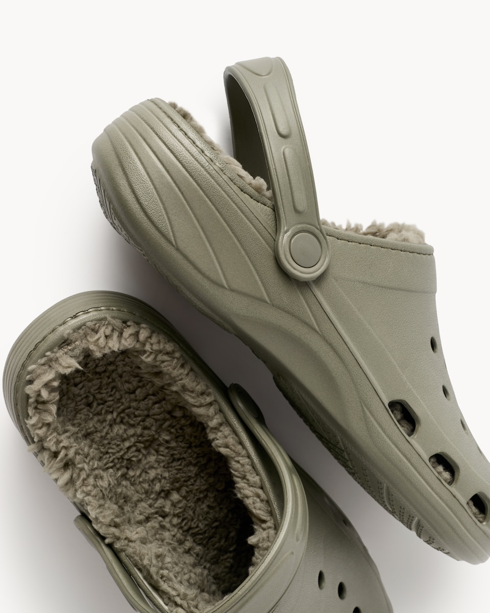 image 1 of F&F Borg Lined Clogs in Khaki