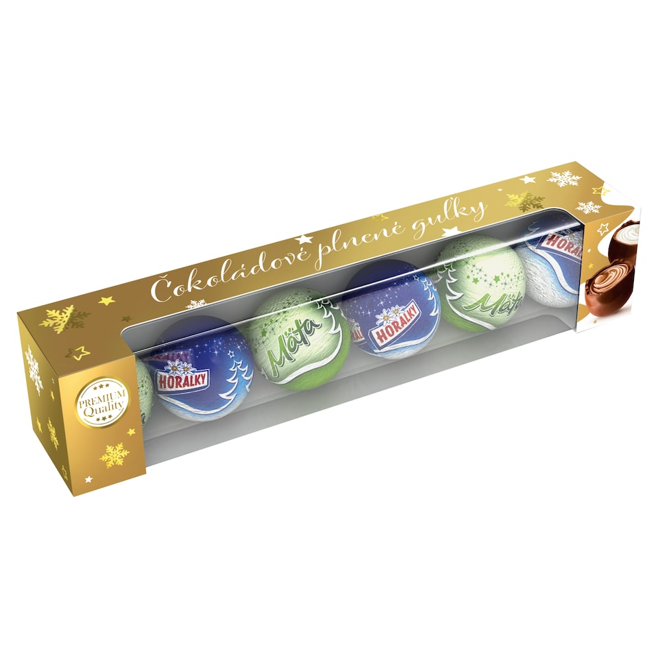 image 1 of Chocolate Filled Balls Horalky, Mäta 126 g