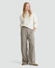 image 1 of The F&F Edit Checked Wide Leg Trousers in Brown