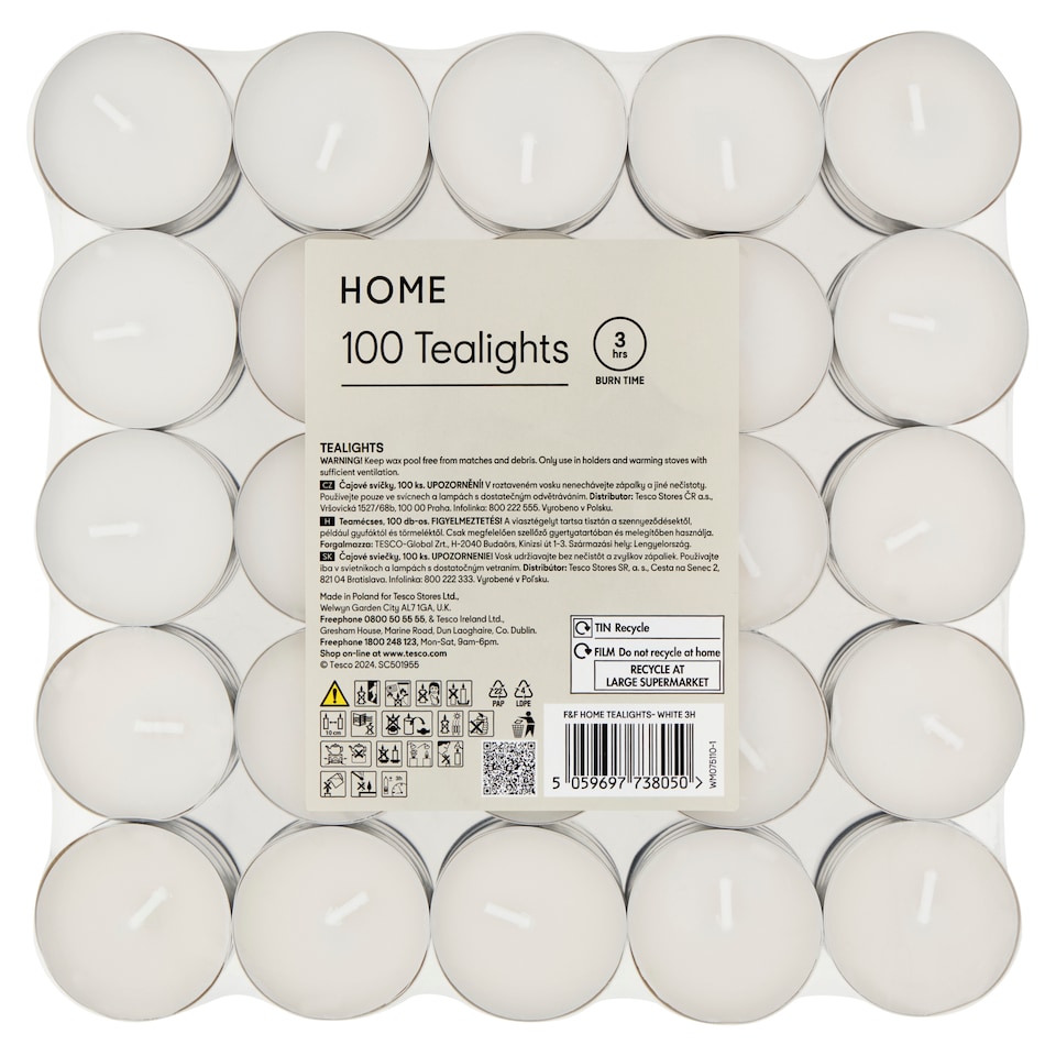 F&F Home fehér teamécses 100 db