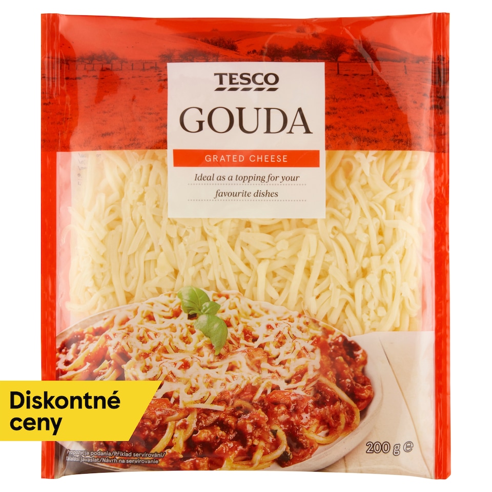 Tesco Gouda syr strúhaný 200 g