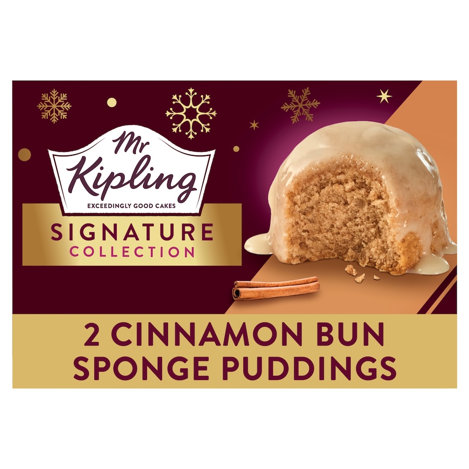  Mr Kipling Signature Collection Cinnamon Bun Sponge Pudding 2 x 95g