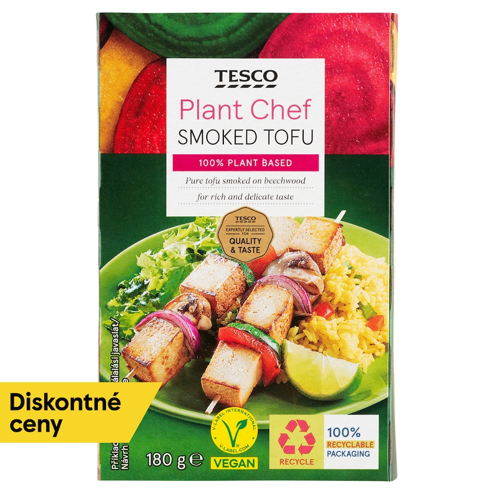 Tesco Plant Chef Tofu údené dymom z bukového dreva 180 g