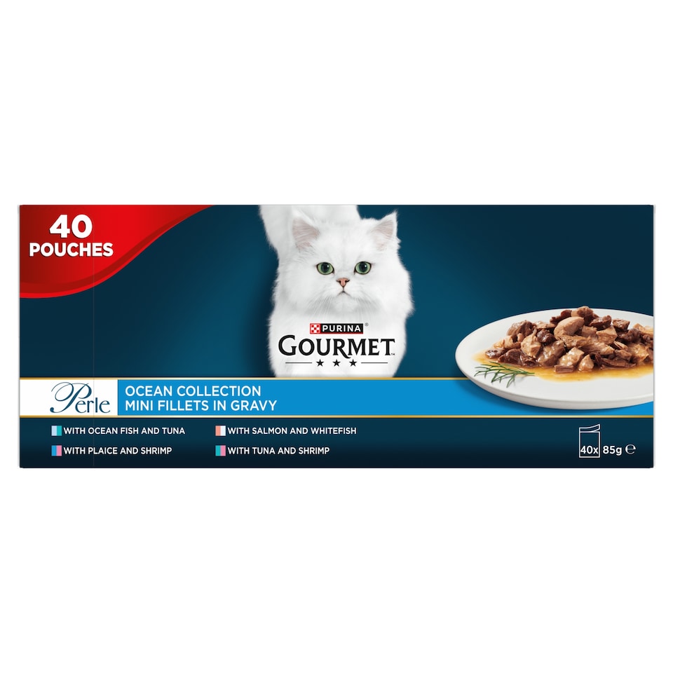 image 1 of GOURMET Perle Ocean Collection Wet Cat Food 40x85g