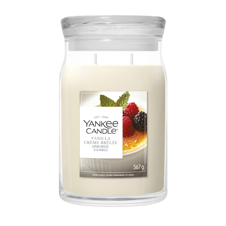 image 1 of Yankee Candle Signature Vanilla Crème Brulee Large Jar 567G