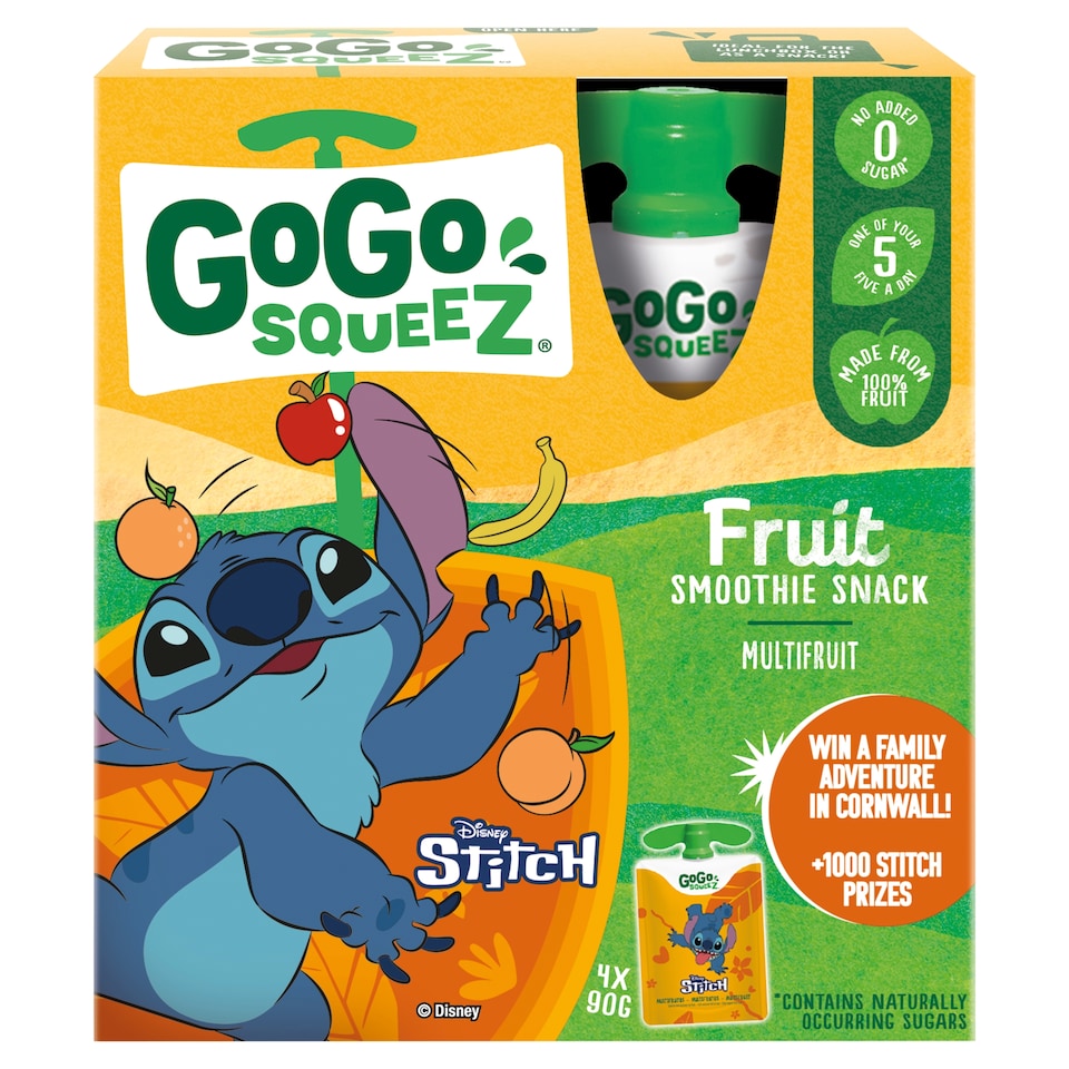 image 1 of GoGo Squeez Fruit Smoothie Snack - Multifruit 4x90g