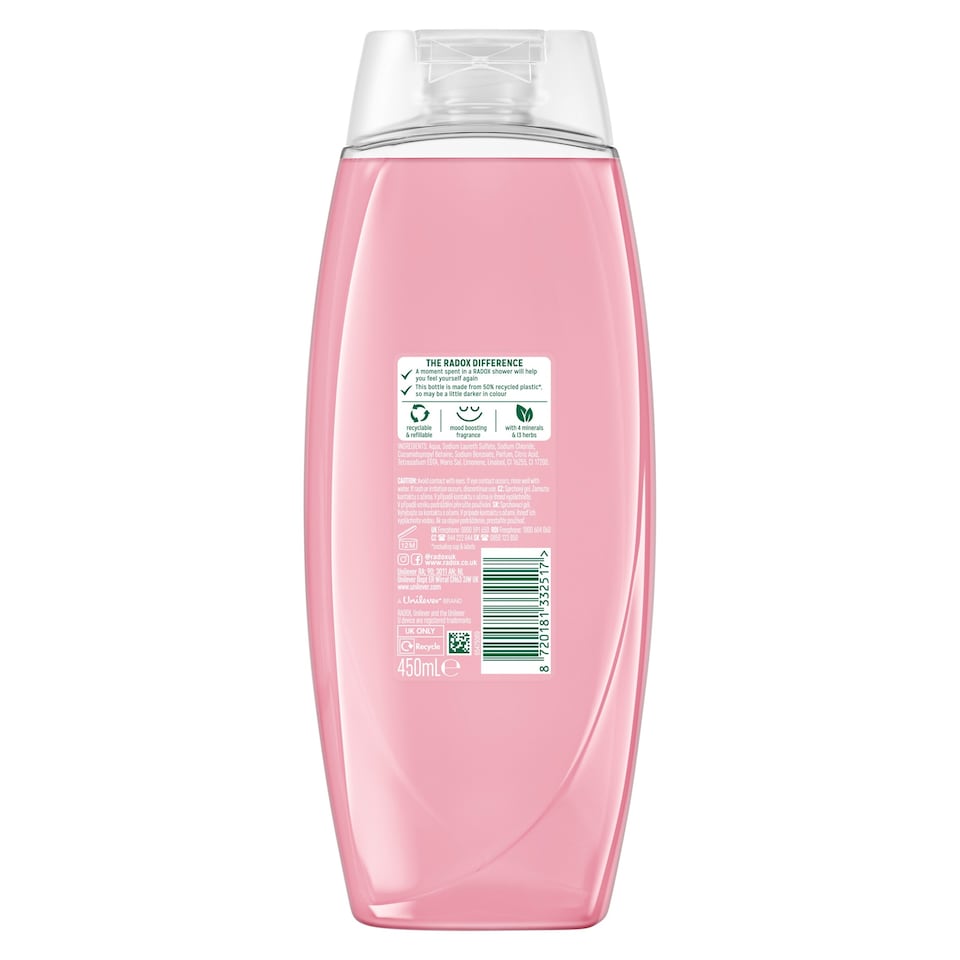 image 1 of Radox Grapefruit & Ginger Feel Uplifted Shower Gel Body Wash 450ml