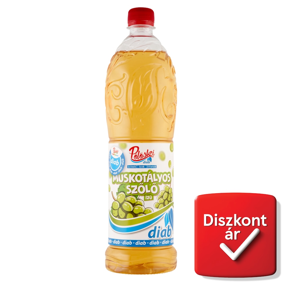 Pölöskei Diab muskotályos szőlő ízű szörp édesítőszerekkel 1 l
