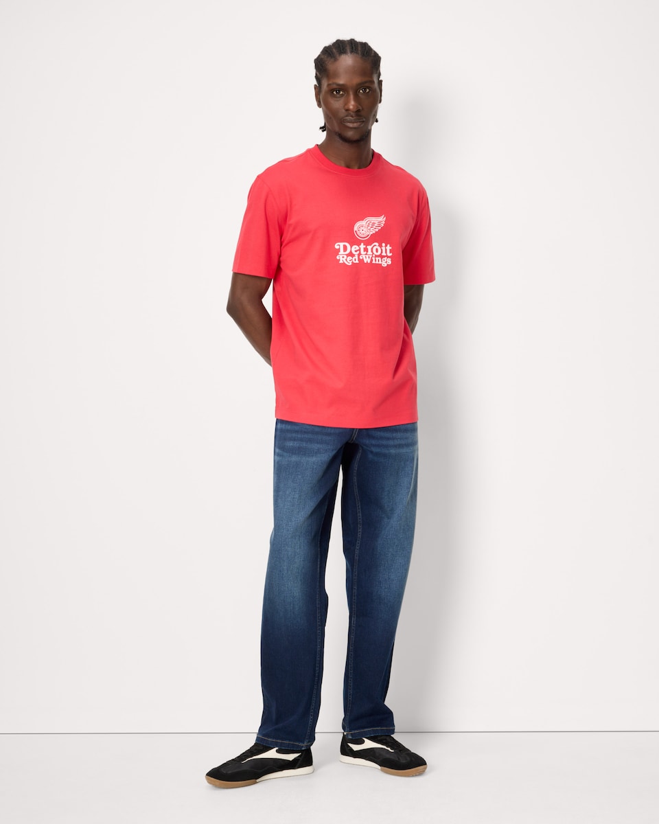 image 1 of NHL Pure Cotton Printed T-Shirt in Red