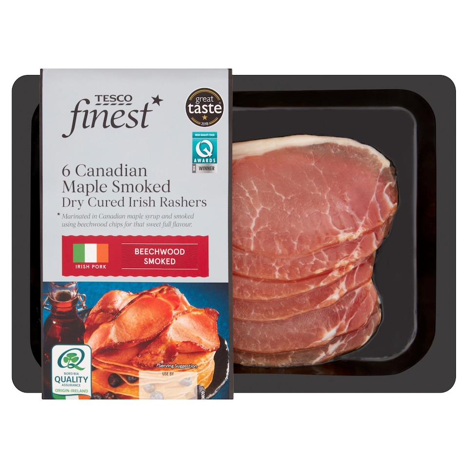 Tesco Finest Irish Canadian Maple Rashers 240G