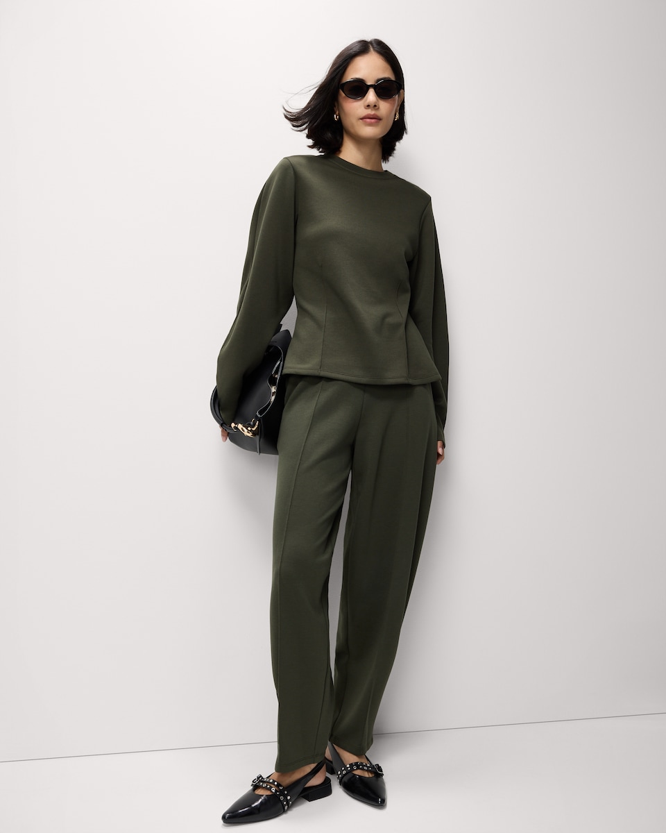 image 1 of F&F Scuba Long Sleeved Top in Olive