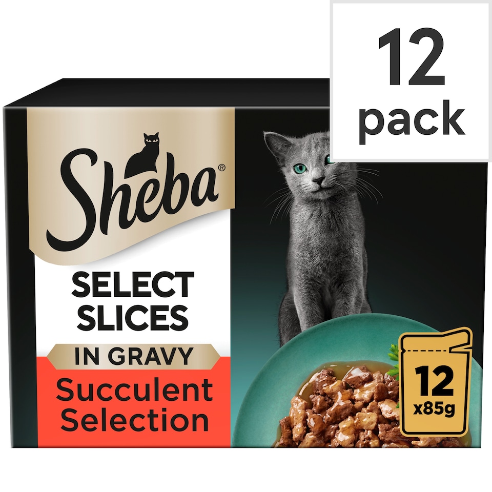 image 1 of Sheba Select Slices Cat Food Pouches Succulent Mix Gravy 12x85g