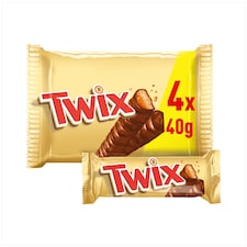  Twix Caramel Multipack Milk Chocolate Biscuit Bars 4 x 40g