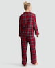 image 1 of F&F Check Woven Matching Family Christmas Button Through Pyjamas in Red