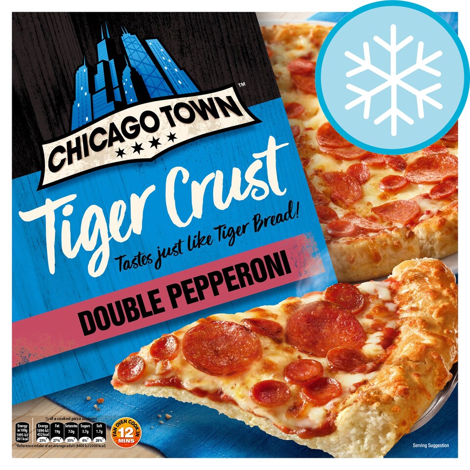 Chicago Town Tiger Crust Double Pepperoni Pizza 320g Tesco Groceries