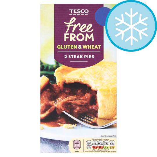 Tesco Free From 2 Steak Pies Tesco Groceries