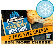 Chicago Town Ultimate Cheesy Deep Dish Epic Five Cheese Pizza 2 x 164g