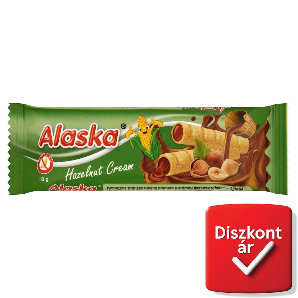 Alaska mogyoró ízű krémmel töltött kukoricarudacskák 18 g  1. kép
