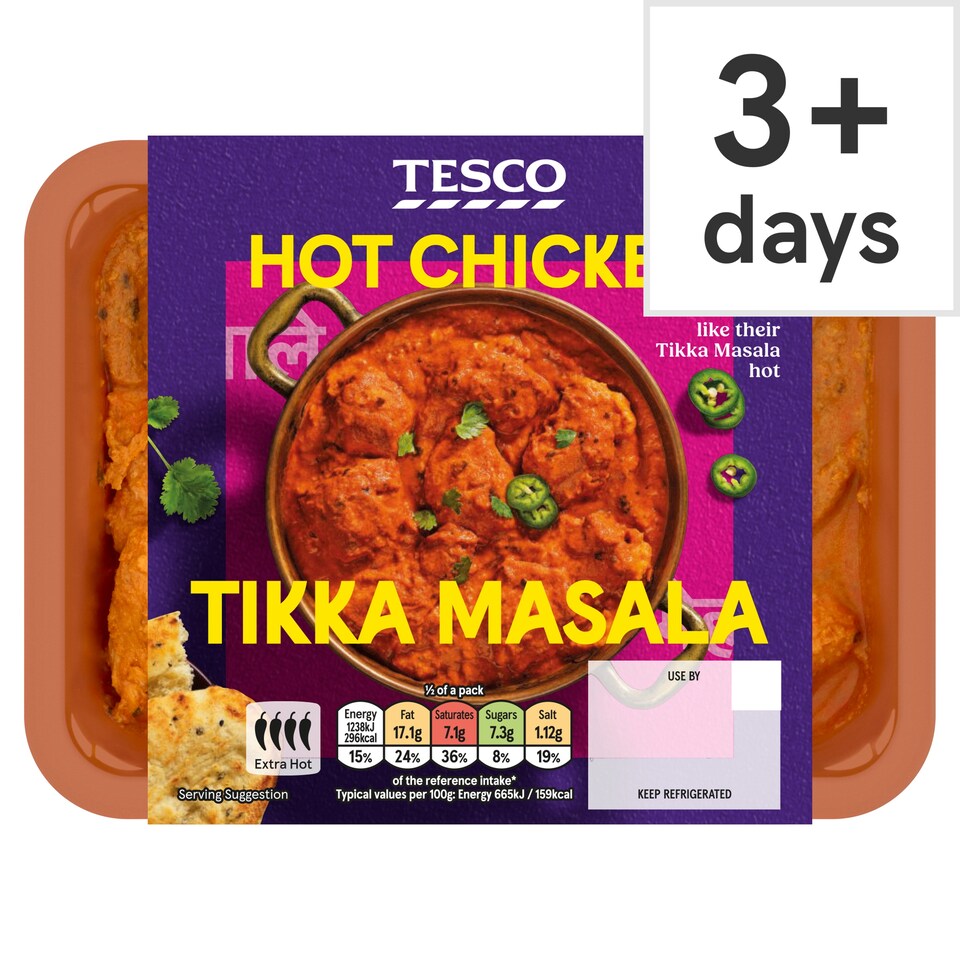 image 1 of Tesco Hot Chicken Tikka Masala 400g