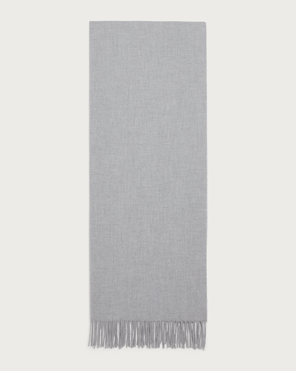 image 1 of F&F Textured Fringed Scarf in Grey
