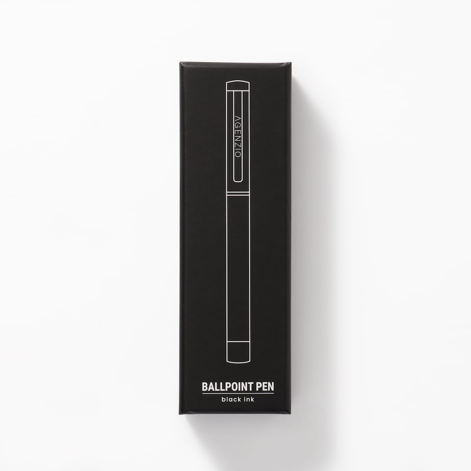 image 1 of Paperchase Agenzio Soft Touch Black Metal Pen