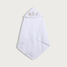 Peter Rabbit Pure Cotton Hooded Towel in White