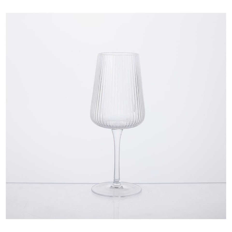 F&F Home Vienna Ribbed Wine Glass 2 Pack
