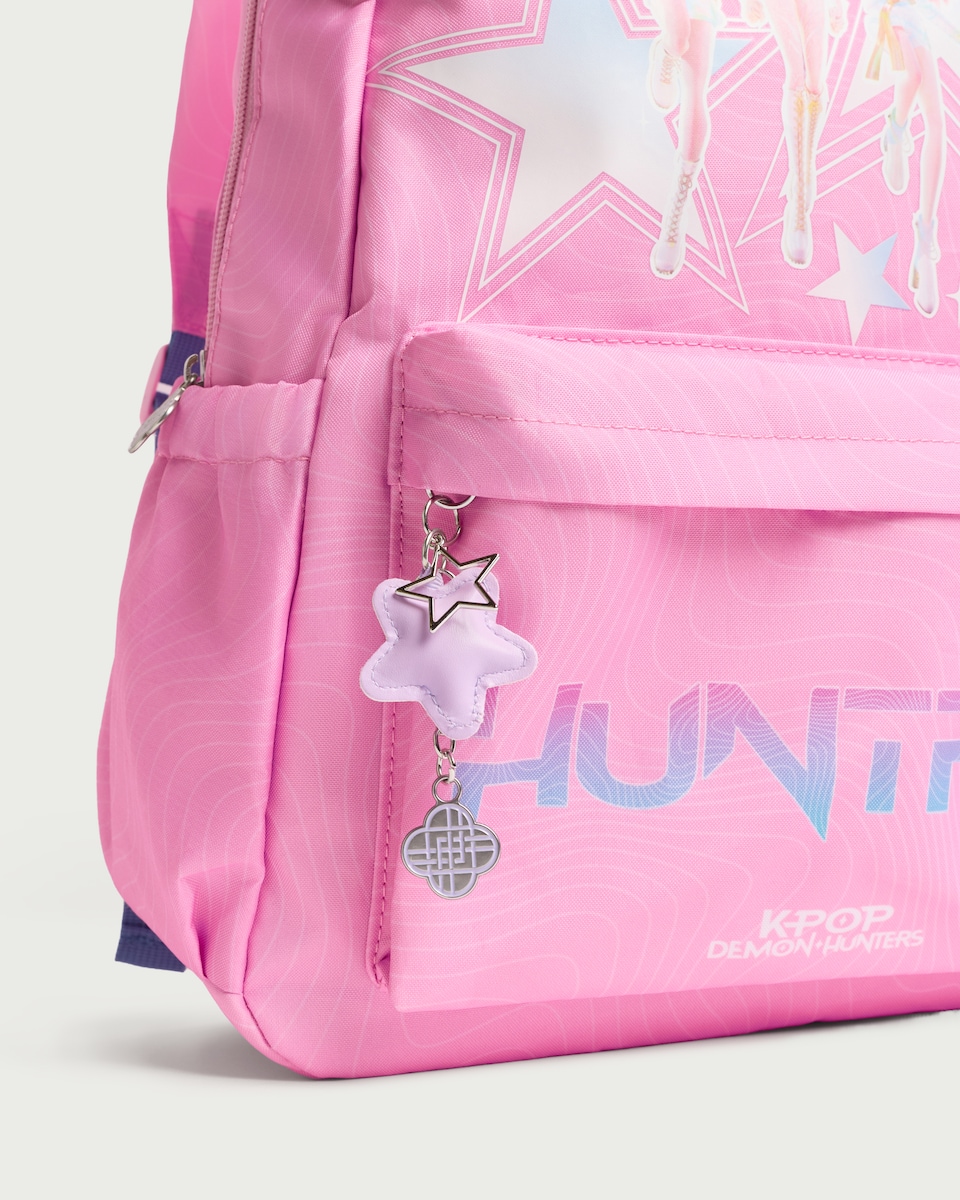 image 1 of K-Pop Demon Hunters Printed Backpack in Pink