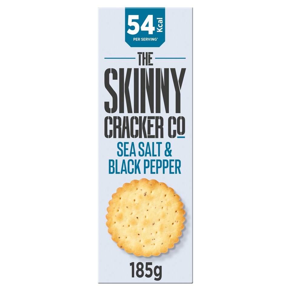The Skinny Cracker Co Sea Salt & Black Pepper Cracker 185G