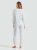 image 3 of F&F Ribbed Stripe Print Long Sleeved Top and Joggers Pyjamas in Grey