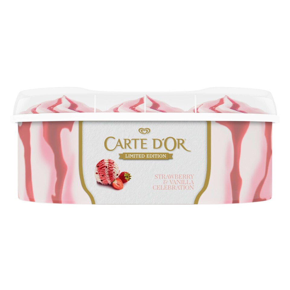 image 1 of Carte D'or Strawberry & Vanilla Ice Cream 850Ml