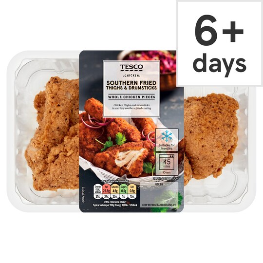 Tesco Southern Fried Chicken Thighs & Drumsticks 800G Tesco Groceries