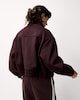 image 4 of F&F Funnel Neck Zip Up Jacket in Burgundy