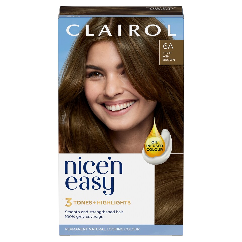image 1 of Clairol Nice ‘N Easy Light Ash Brown 6A Hair Dye