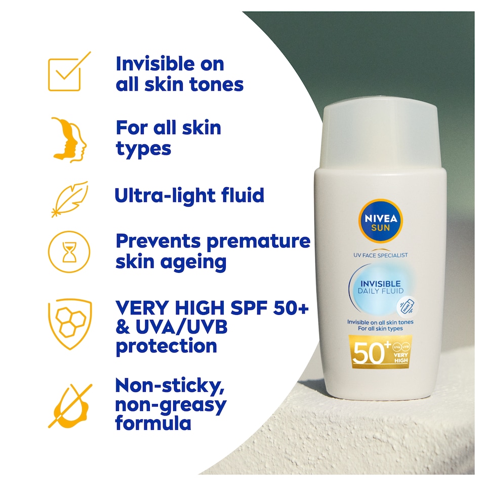image 1 of Nivea Sun Invisible Daily Fluid SPF50+ 40ml
