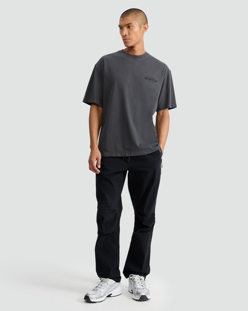 image 1 of 9 Peaks Pure Cotton Slogan Oversized T-Shirt in Grey