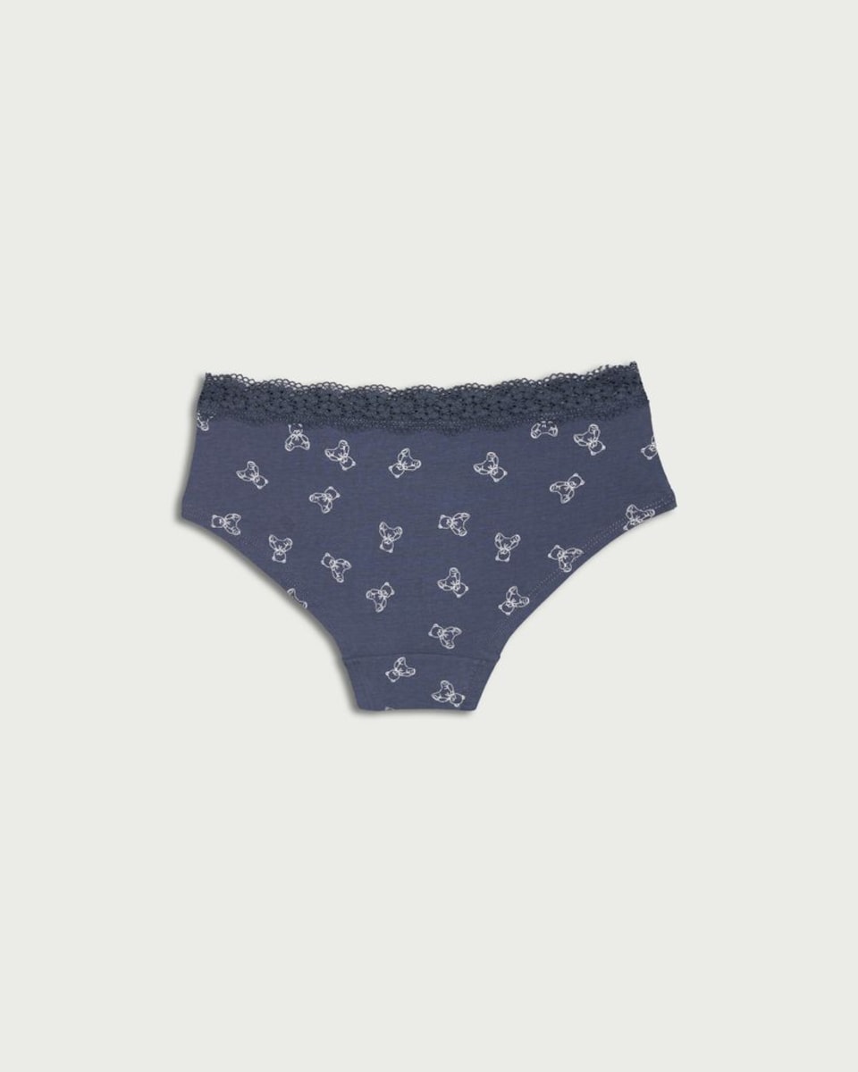 image 1 of F&F Girls 7-Pack Cotton Rich Lace Trim Short Briefs in Multi