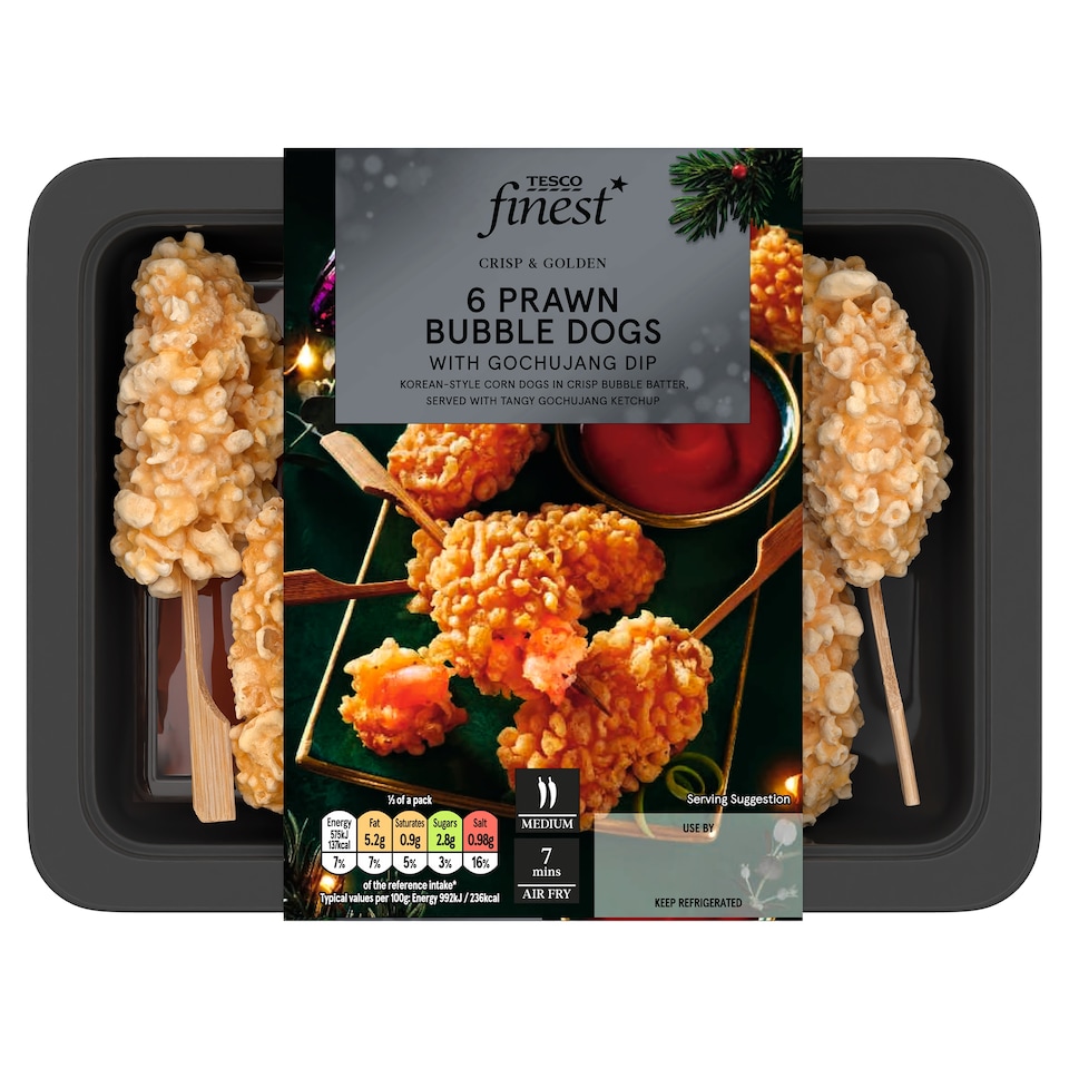 Tesco Finest 6 Prawn Bubble Dogs and Gochujang Dip 175g