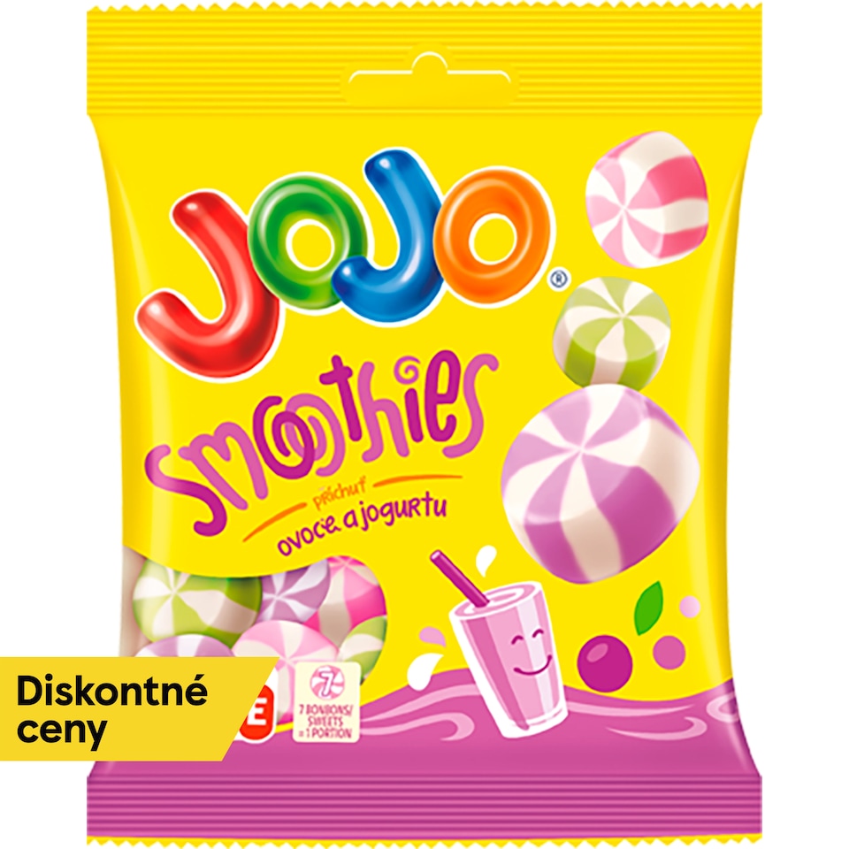 obrázok 1 z JOJO Smoothies želé cukríky s jogurtovo-ovocnými príchuťami 80 g