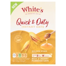 White's Quick & Oaty Instant Oats Golden Syrup 240G
