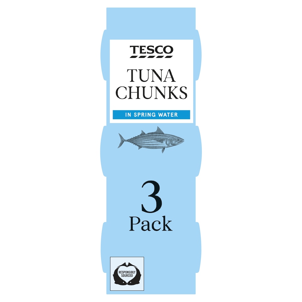 Tesco Tuna Chunks In Spring Water 3X80g