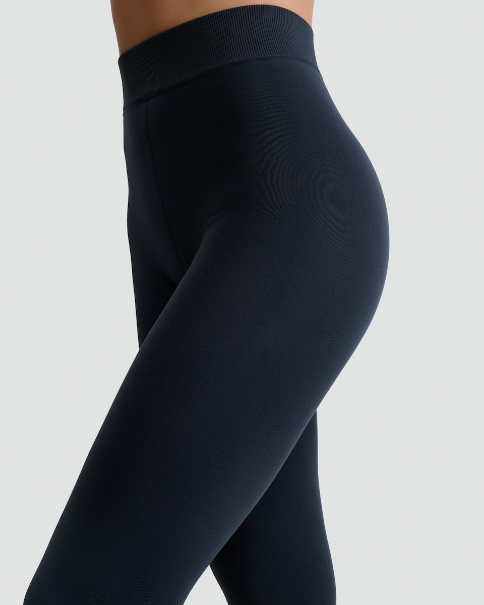 image 1 of F&F Velvet Footless Tights in Grey
