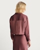 image 4 of F&F Satin Pocket Detail Cropped Button Up Shirt in Pink