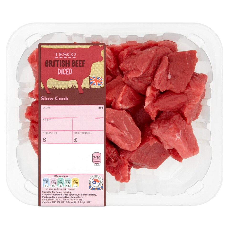 image 1 of Tesco Diced Beef 750G